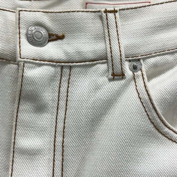 NWT Alexander McQueen White Straight Leg Denim Jeans Sz 28 - Picture 7 of 15